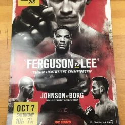 Sold Out Posters UFC 216 - 2017 Poster Ferguson Vs Lee, Johnson Vs Borg