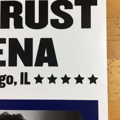 Bob Dylan - 2017 Geoff Gans Poster Chicago Wintrust Arena BLUE