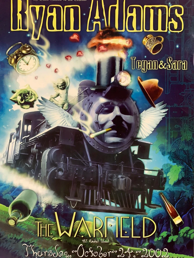 Ryan Adams - 2002 Craig Howell Poster The Warfield Theatre San Fran 1st