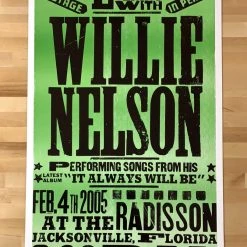 Gig Posters Willie Nelson - 2005 Hatch Show Print 2/4 Poster Jacksonville, FL