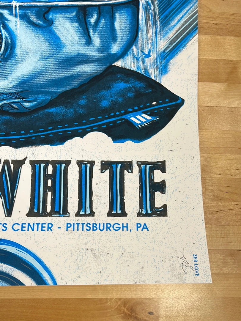 Jack White - 2022 Zeb Love Poster Pittsburgh, PA Gig Posters
