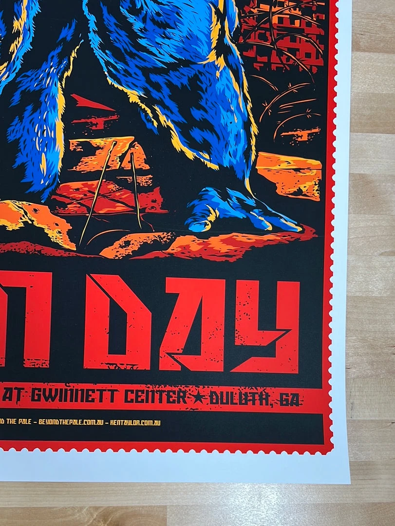 Green Day - 2009 Ken Taylor Poster Duluth, GA Gwinnett