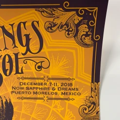Strings And Sol - 2018 Status Serigraph Poster Puerto Morelos, MX Gig Posters