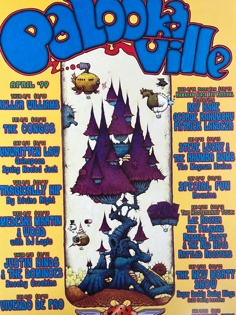 The Artworks MHP 63 April - 1999 Poster Palookaville Santa Cruz, CA 1st Gig Posters