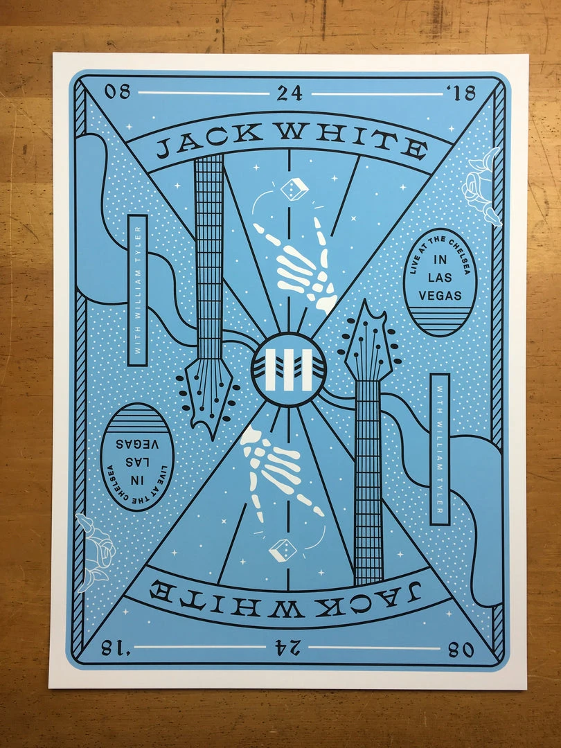 Jack White - 2018 Matthew Jacobson Poster Las Vegas, NV 10 Of Diamonds The Chelsea Night 2 Gig Posters