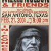 Willie Nelson - 2004 Franks Brothers 2/21 Poster San Antonio, TX