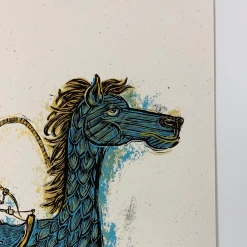 Tiny Cowboy - 2009 Dan Grzeca Poster Art Print BLUE 21/200 Art Prints