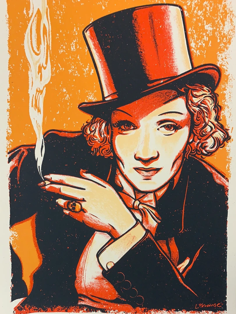 Lars Krause Marlene - 2015 Lars P Krause Poster Print Hollywood Icon Pin-Up's Art Prints