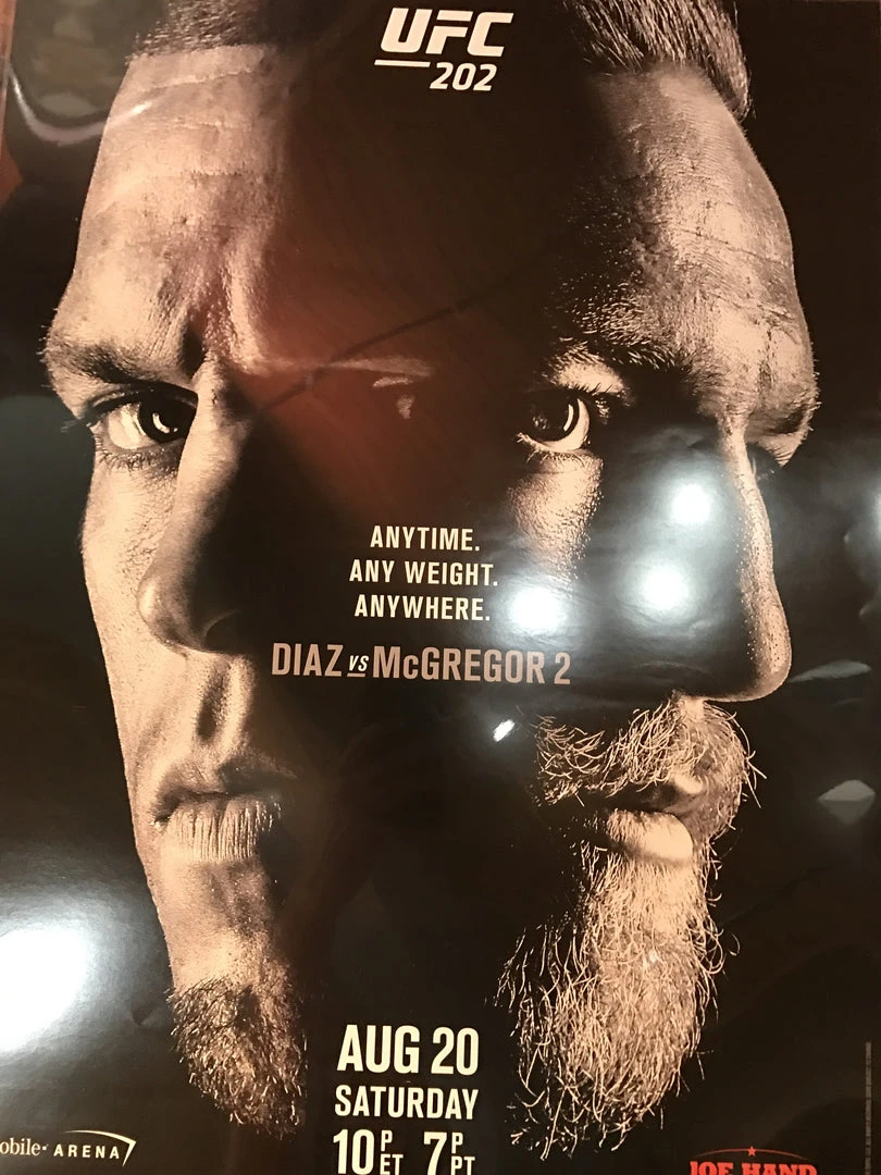 Sold Out Posters UFC 202 Poster Conor McGregor Vs. Nate Diaz T Mobile Arena PPV