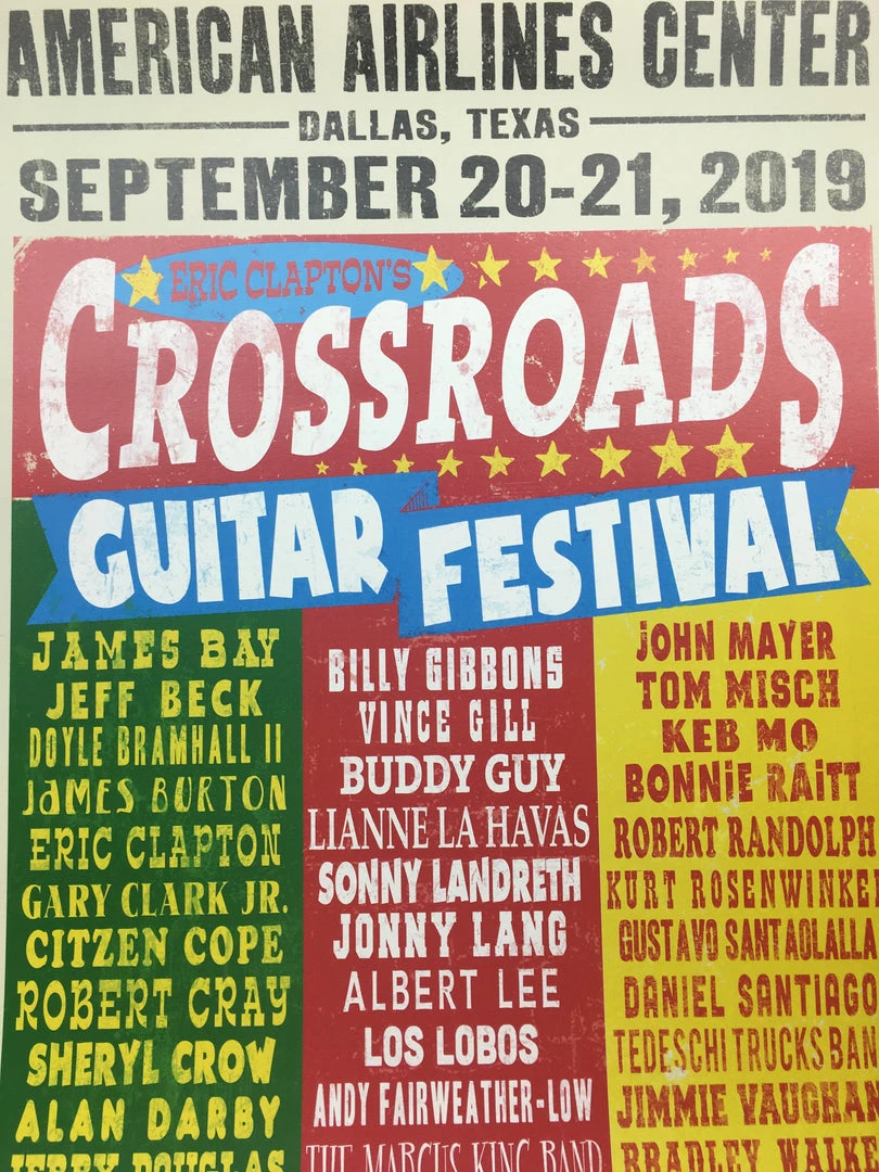 Sold Out Posters Crossroads Guitar Festival - 2019 Poster Dallas, TX American Airlines Center