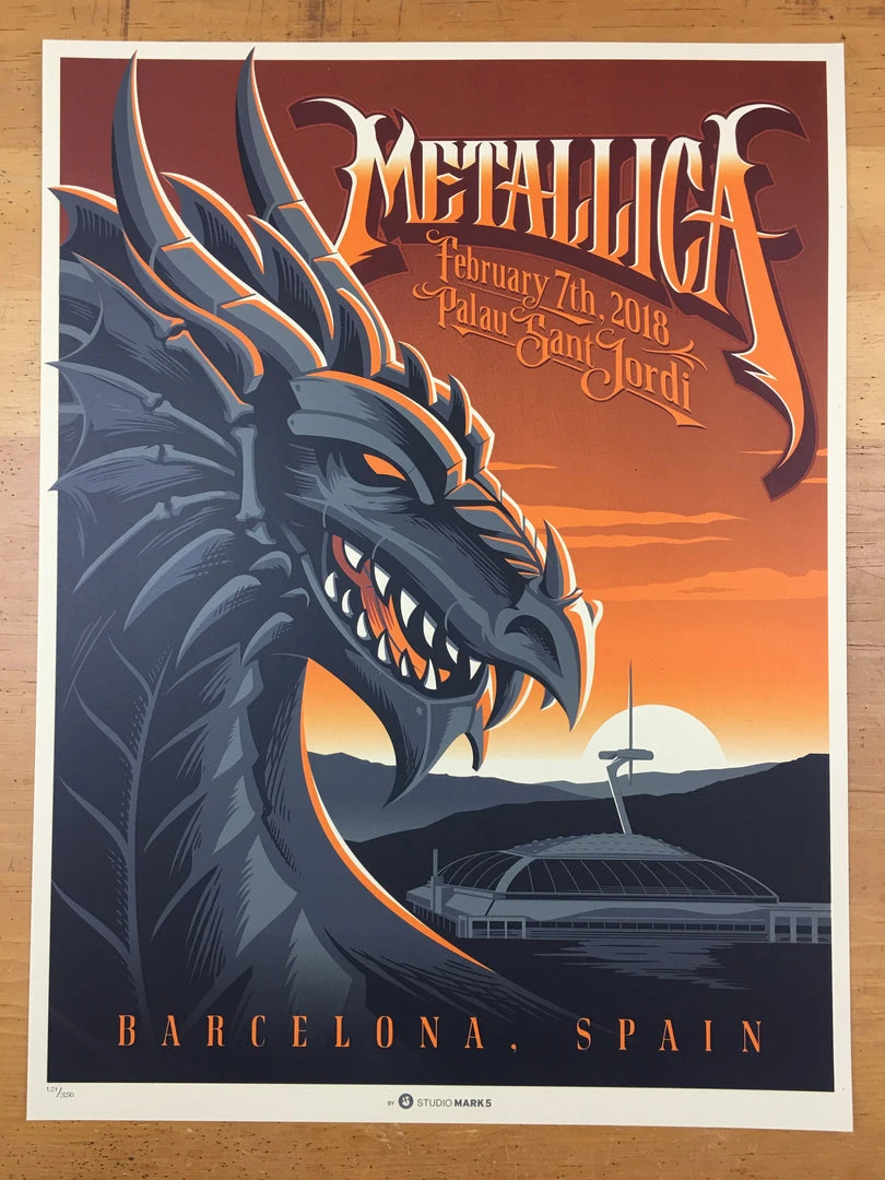 Gig Posters Metallica - 2018 Mark 5 Poster Barcelona, ESP Palau Sant Jordi