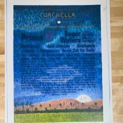 Coachella - 2008 Paul Cutler Promo Poster Indio, CA Prince 1st Ed Lineup
