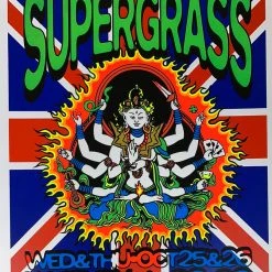 TAZ Gig Posters Supergrass - 1995 T.A.Z. Poster Los Angeles, CA Whisky 1st Ed