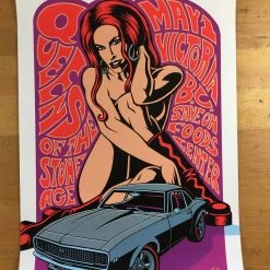 Queens Of The Stone Age - 2008 Justin Hampton Poster Victoria, B.C. Save On Food