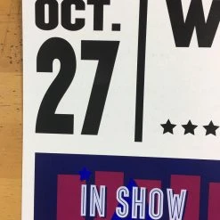 Bob Dylan - 2017 Geoff Gans Poster Chicago Wintrust Arena RED Chicago, IL