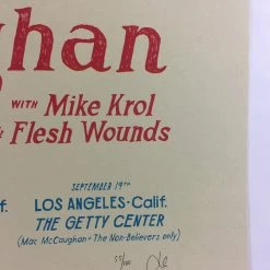 Mac McCaughen - 2015 Landland Poster West Coast Tour Gig Posters