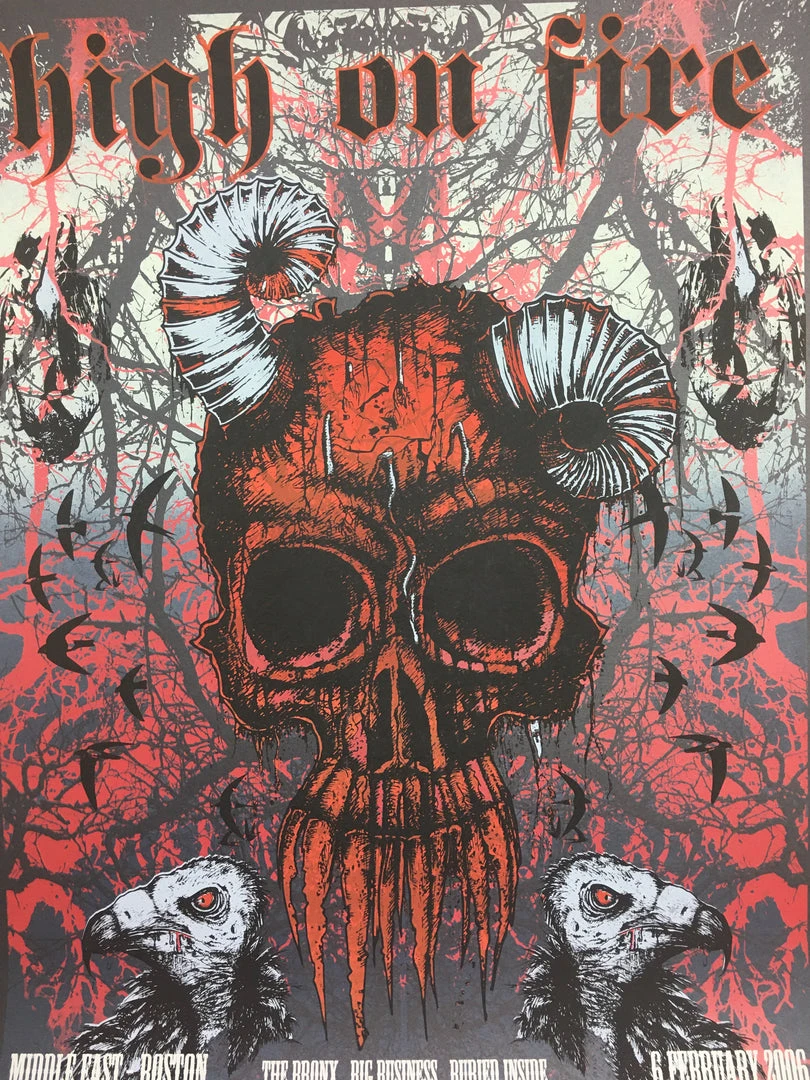 High On Fire - 2006 Burlesque Of North America Poster Boston, MA Middle East