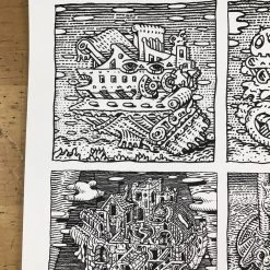 Sentient Factory Line Art - 2016 David Welker Poster, New York, Art Art Prints