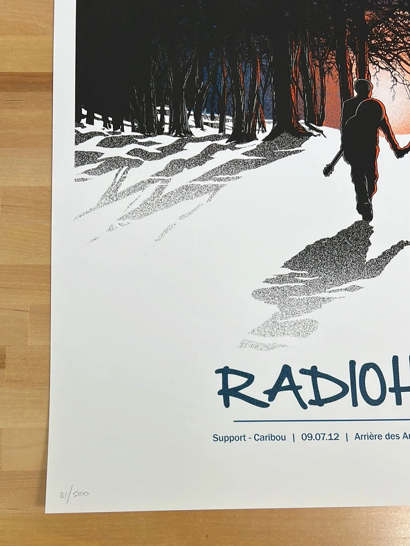 Radiohead - 2012 Joshua Budich Poster St. Triphon, Switzerland 2nd Gig Posters