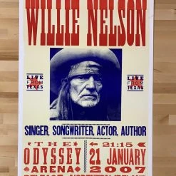 Willie Nelson - 2007 Hatch Show Print 1/21 Poster Belfast, IRL Gig Posters