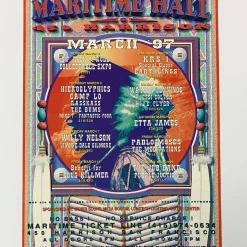 Sold Out Posters MHP 28 Willie Nelson - 1997 Poster Maritime Hall San Fran 1st Gig Posters