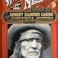 Willie Nelson - 2017 Mattole River Studios Poster Sahuarita, AZ Gig Posters