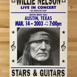 Willie Nelson - 2003 Franks Brothers 3/14 Poster Austin, TX Gig Posters