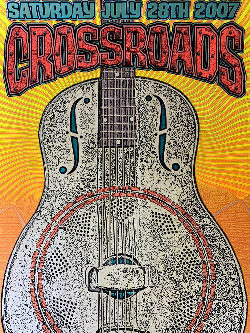 Crossroads Guitar Festival - 2007 Chuck Sperry Guitar Poster, Eric Clapton