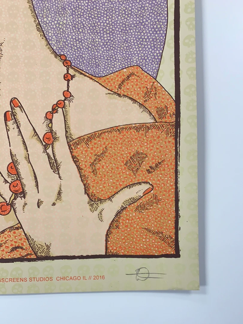 The Sonics - 2016 Fugscreens Studios Poster Brooklyn, NY Warsaw