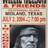 Willie Nelson - 2004 Franks Brothers 7/2 Poster Midland, TX Gig Posters