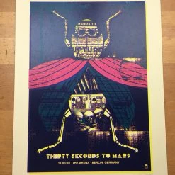 Gig Posters Thirty Seconds To Mars - 2010 Methane Studios Poster Berlin, Germany The Arena
