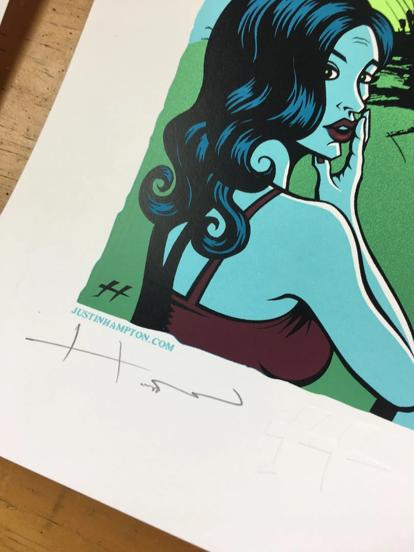 Queens Of The Stone Age - 2008 Justin Hampton Poster Edmonton AB, CAN Agricom Ha