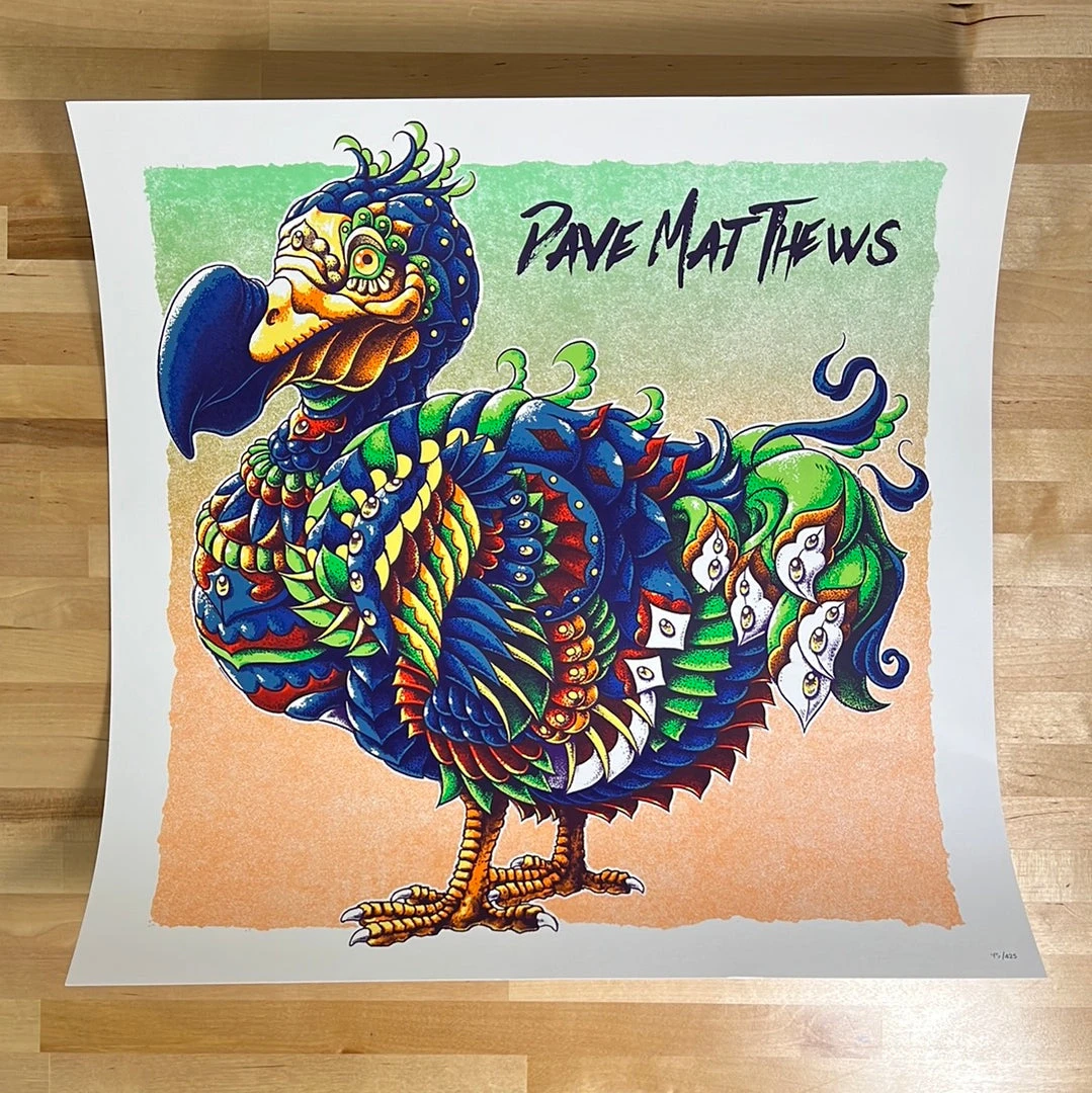 Gig Posters Dodo - 2021 BioWorkz Poster Dave Matthews Band Blue