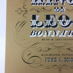 Sold Out Posters Kings Of Leon - 2010 Kilroe Ibanez Bonnaroo Poster Music Festival