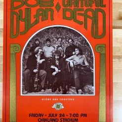 Bob Dylan, Grateful Dead - 1987 Arlene Owseichik Poster Oakland Coliseum 1st