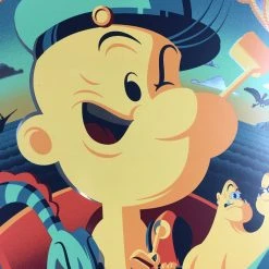 Art Prints Popeye The Sailor Meets Sindbad The Sailor - 2014 Tom Whalen Poster Foil Green V