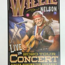 Sold Out Posters Willie Nelson - 2020 Tour Poster Franks Bros. Sales Austin, TX Gig Posters