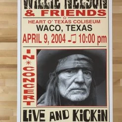Gig Posters Willie Nelson - 2004 Franks Brothers 4/9 Poster Waco, TX