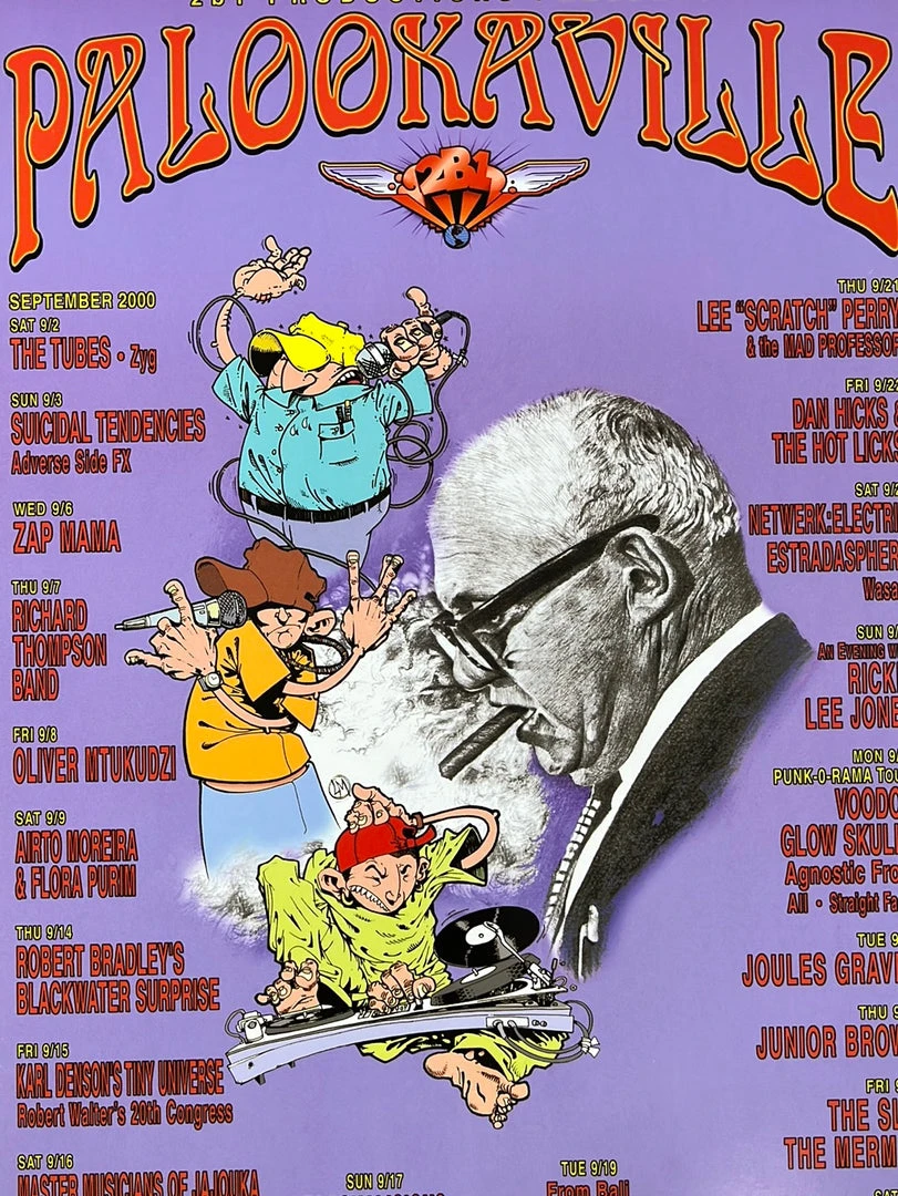 The Artworks MHP 102 September - 2000 Poster Palookaville Santa Cruz, CA 1st Gig Posters