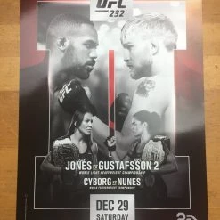 Sold Out Posters UFC 232 2018 Poster Jones Vs Gustafsson 2 & Cyborg Vs Nunes