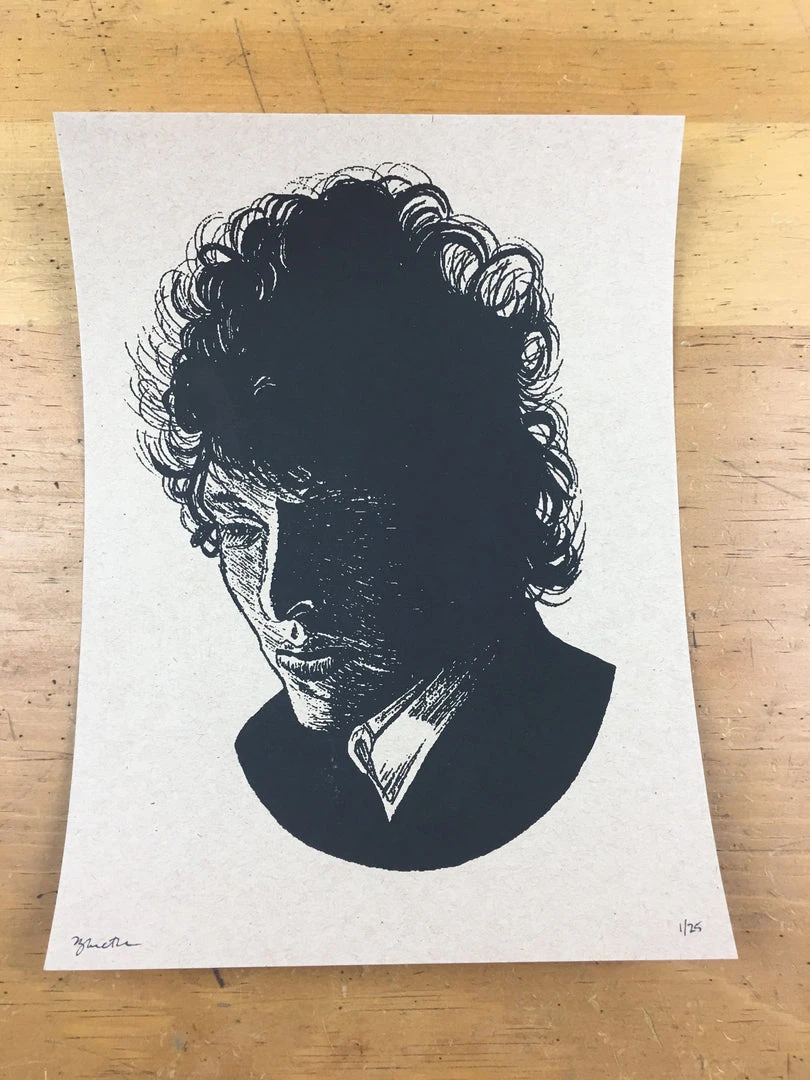 Gig Posters Bob Dylan The Rolling Stone - 2014 Brian Methe Art Print