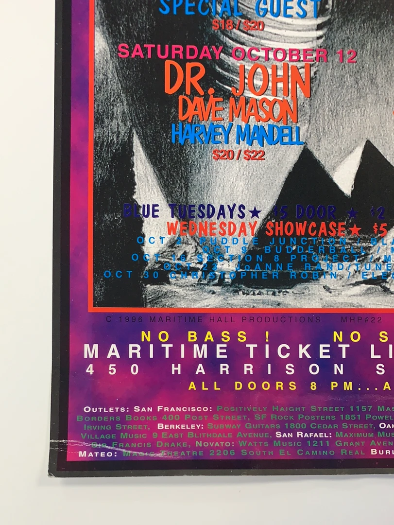 Gig Posters MHP 22 Maritime Hall - 1996 Kathie Hughston Poster October San Fran 1st