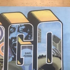 Greetings From Chicago - Fug Screen FugScreens Studios Poster Logan Square Mural