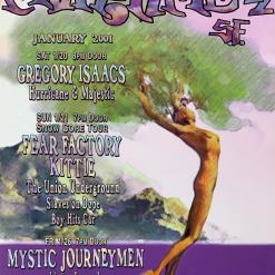 Greg Coiner MHP 108 Gregory Isaacs - 2001 Poster Maritime Hall San Fran 1st