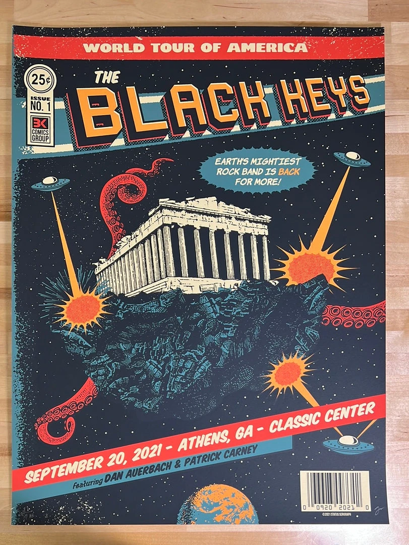 The Black Keys - 2021 Status Serigraph Poster Athens, GA Gig Posters