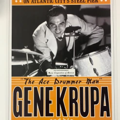 Gig Posters Gene Krupa - 1941 Dennis Loren Repro Poster Atlantic City Swing Jazz