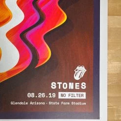 Sold Out Posters Rolling Stones - 2019 Poster No Filter Tour Glendale, AZ