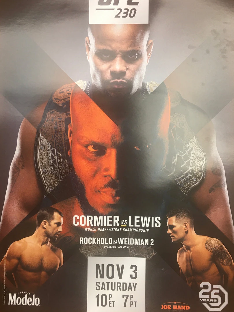Sold Out Posters UFC 230 2018 Poster Cormier Vs Lewis & Rockhold Vs Weidman 2