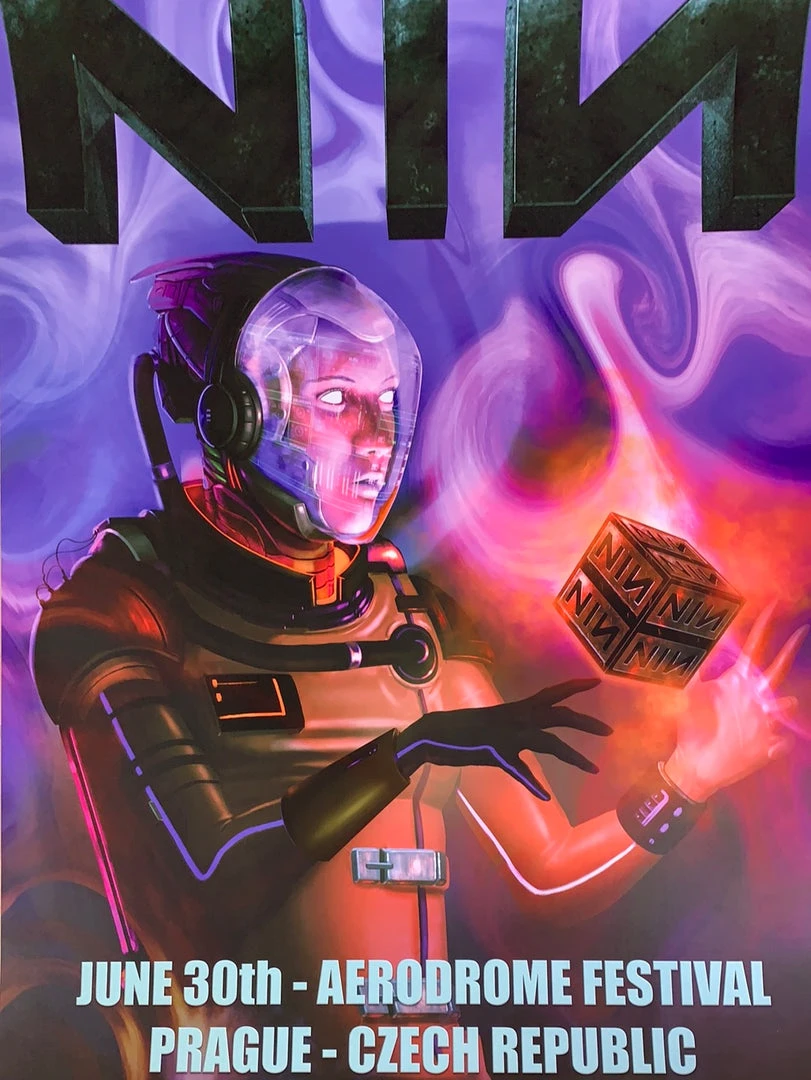 Nine Inch Nails - 2018 Julian Lasne Poster Prague, Czech Republic