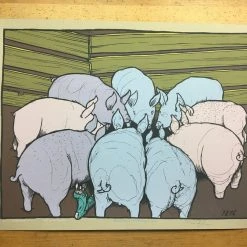 Art Prints Mr Wu's Pigs - 2010 Jay Ryan Poster Pig Print